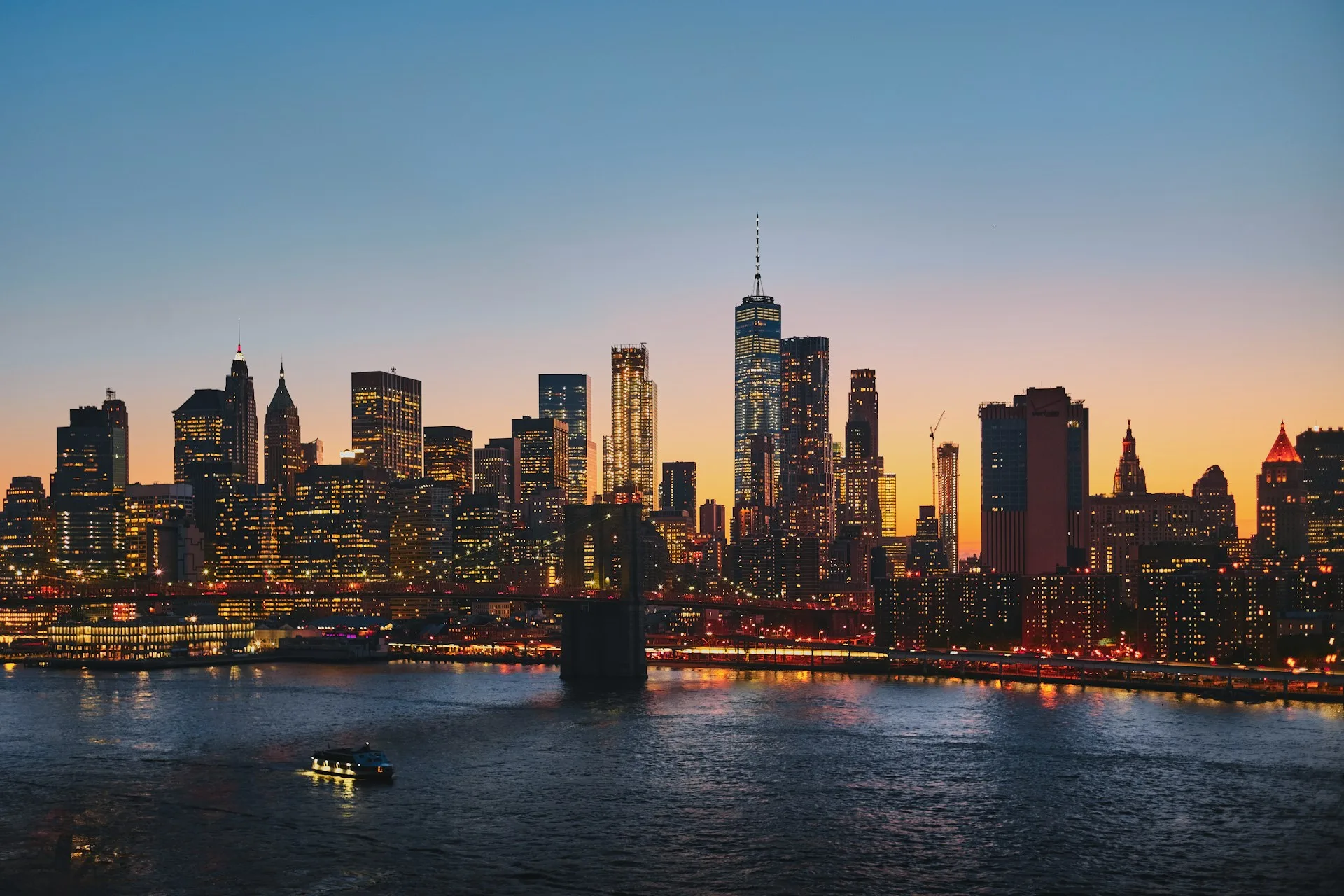 New York City skyline at arrival - Day 1 of United States of America Family Tour Package