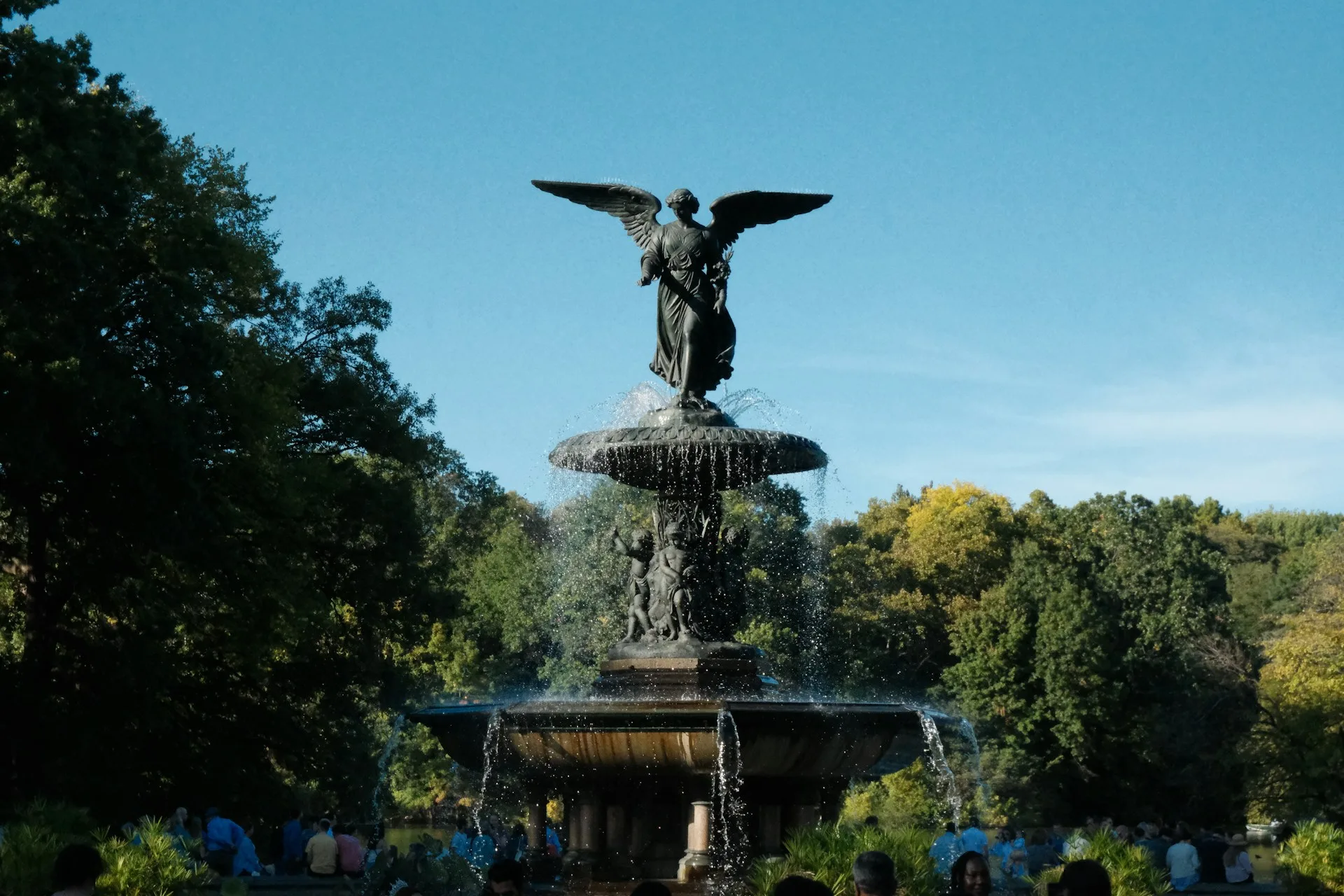 Central Park Bethesda Fountain and Museum Mile on Day 3 of USA Family Tour