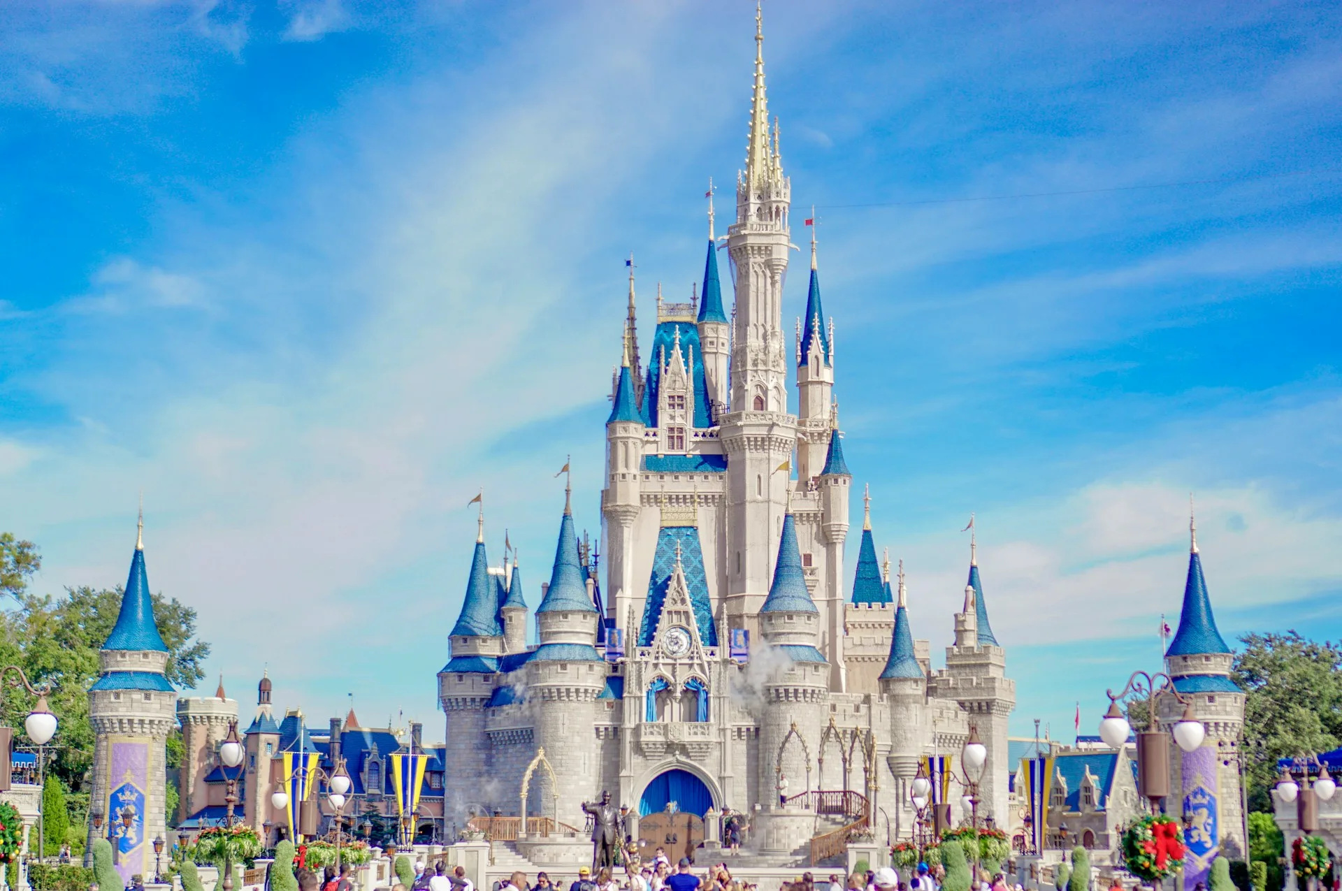 Magic Kingdom Cinderella Castle and fireworks on Day 6 of USA Family Tour