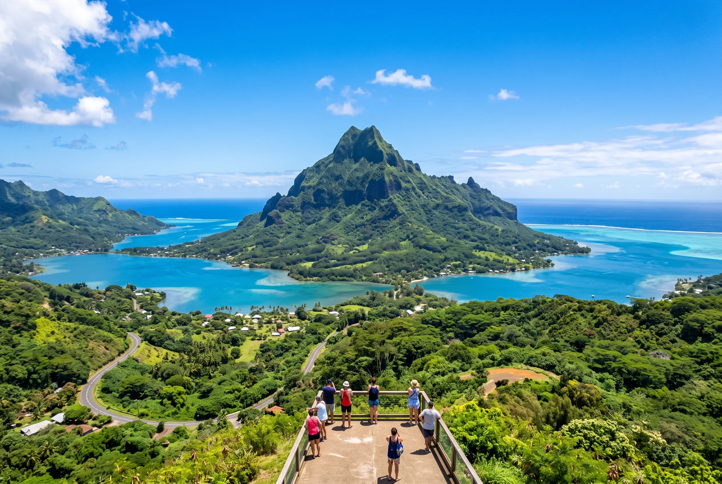 Belvedere Lookout panoramic family view