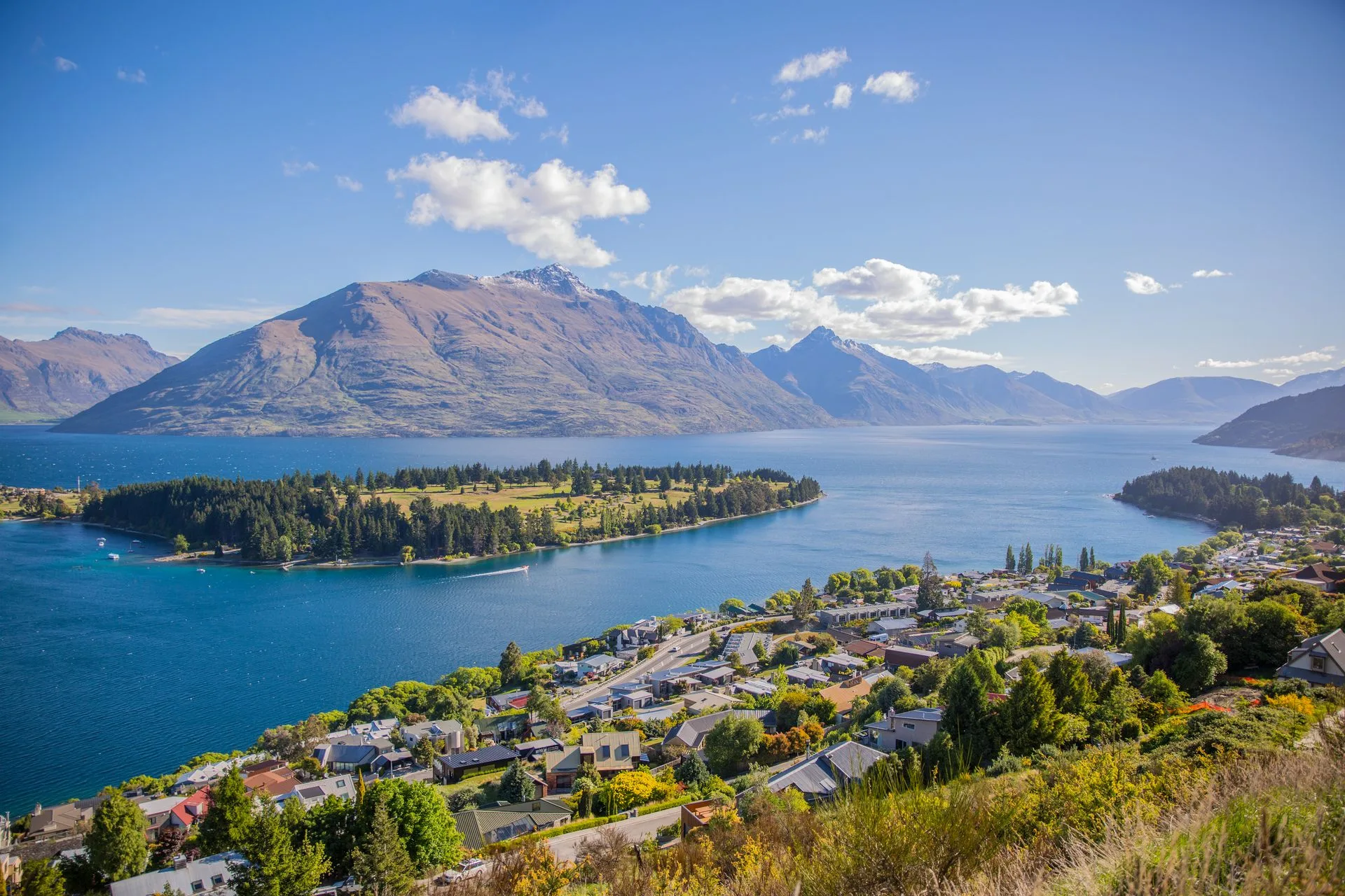Queenstown and Lake Wakatipu views - Day 7 of New Zealand Family Tour