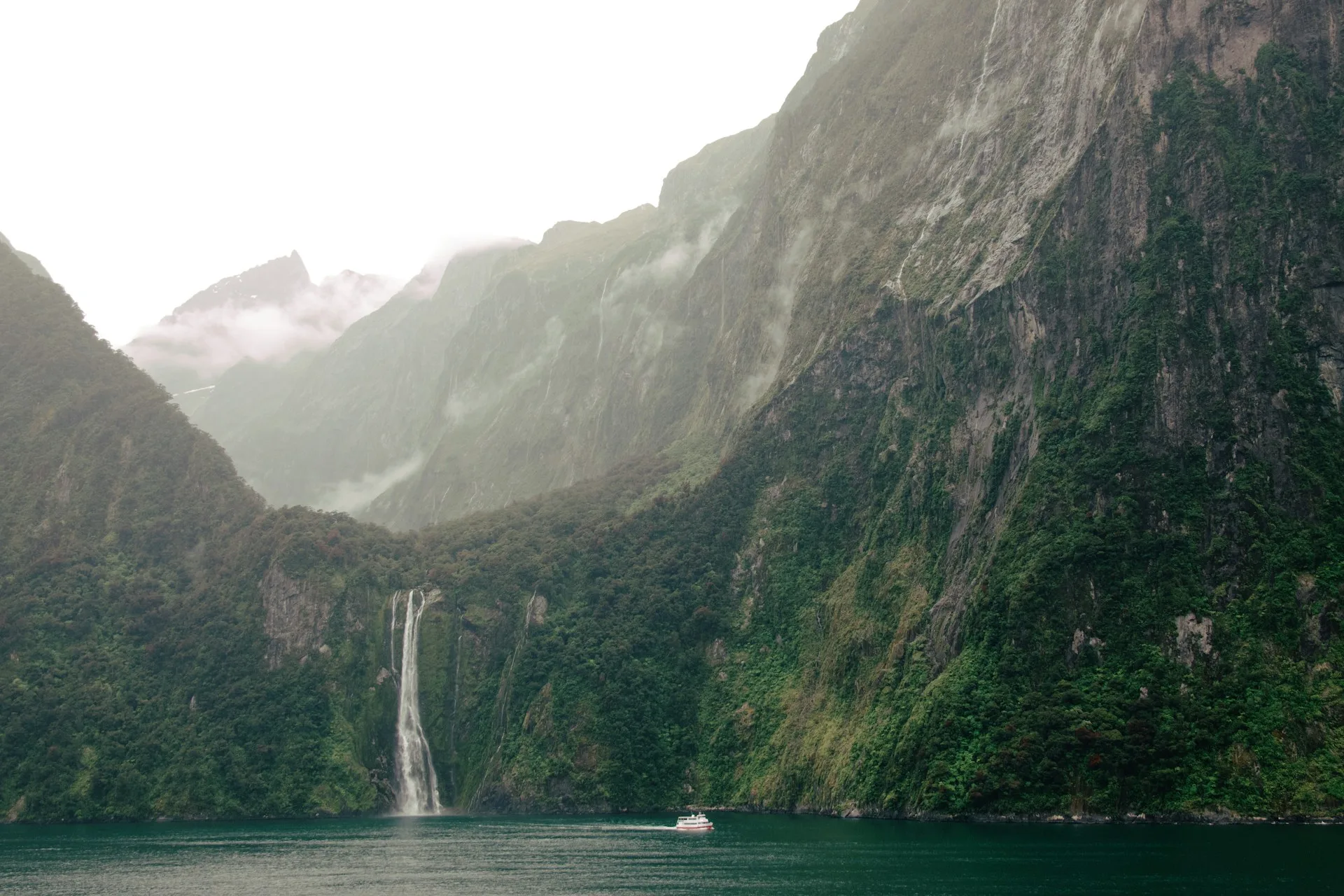 Milford Sound fjord and waterfalls - Day 9 of New Zealand Family Tour