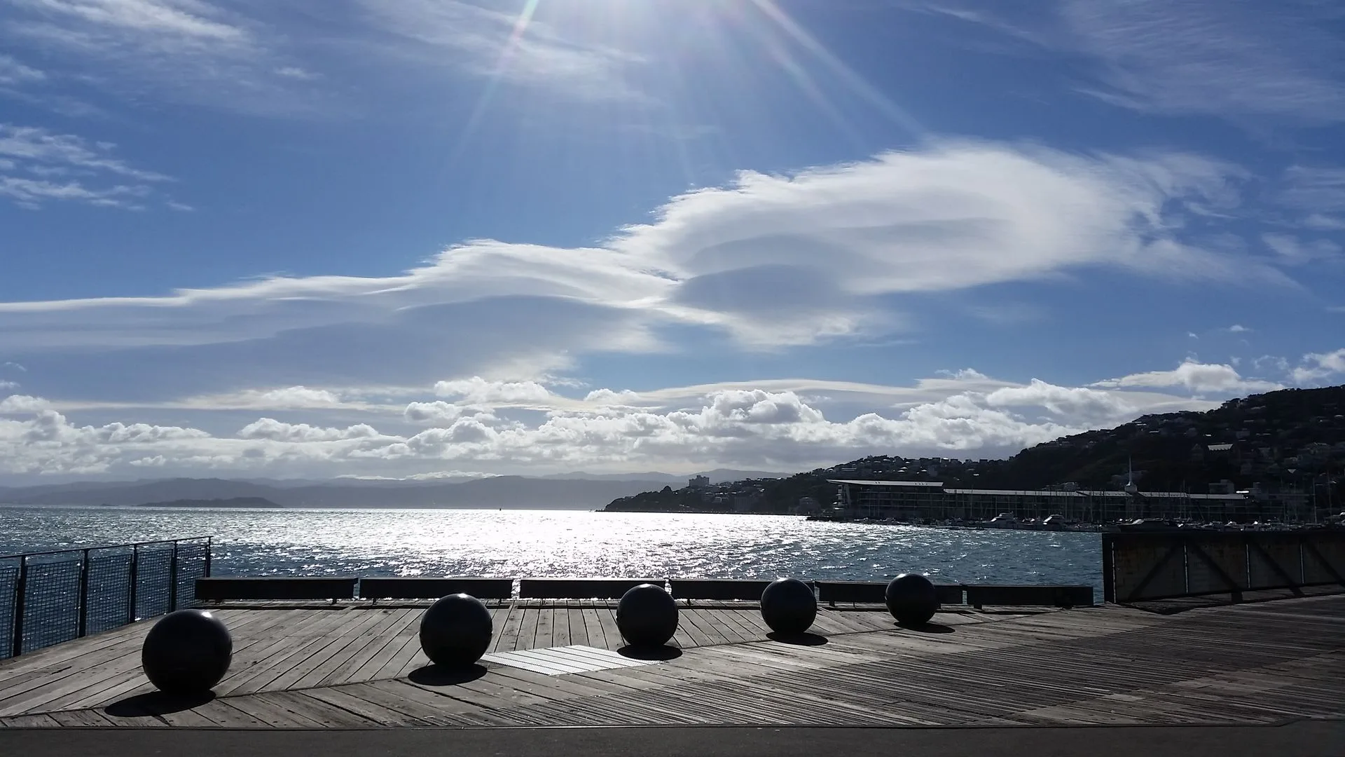Wellington waterfront with Te Papa museum and harbor views
