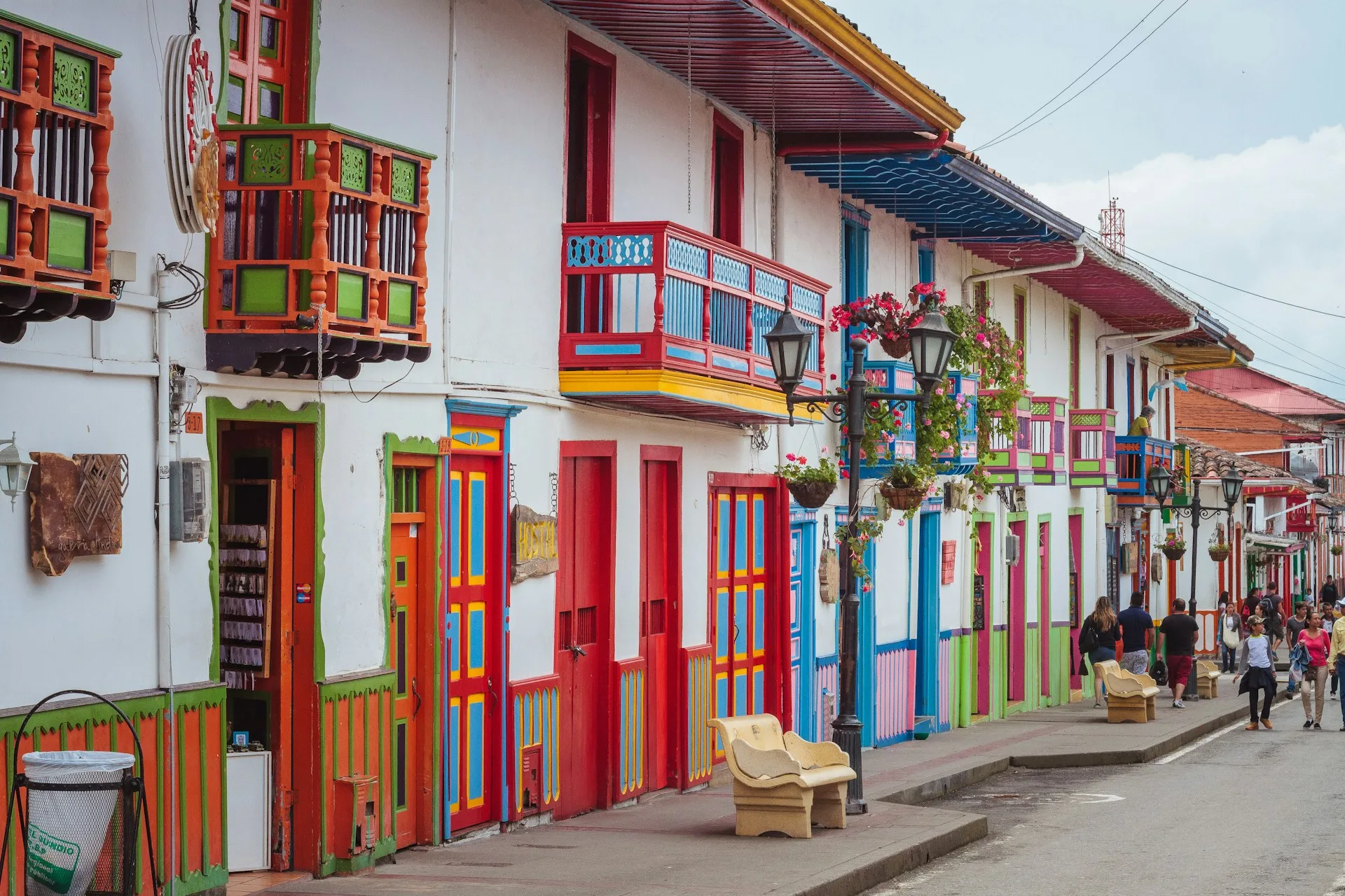 Colorful colonial buildings in Salento