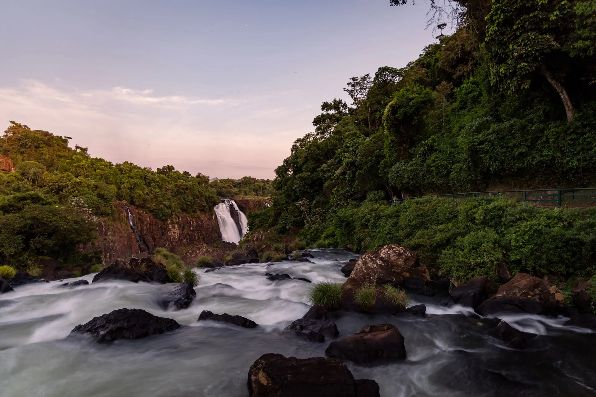 Monday Falls cascading into lush gorge on Day 4 of Paraguay Family Tour