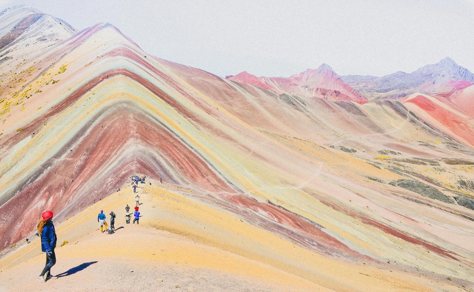 Rainbow Mountain colorful stripes